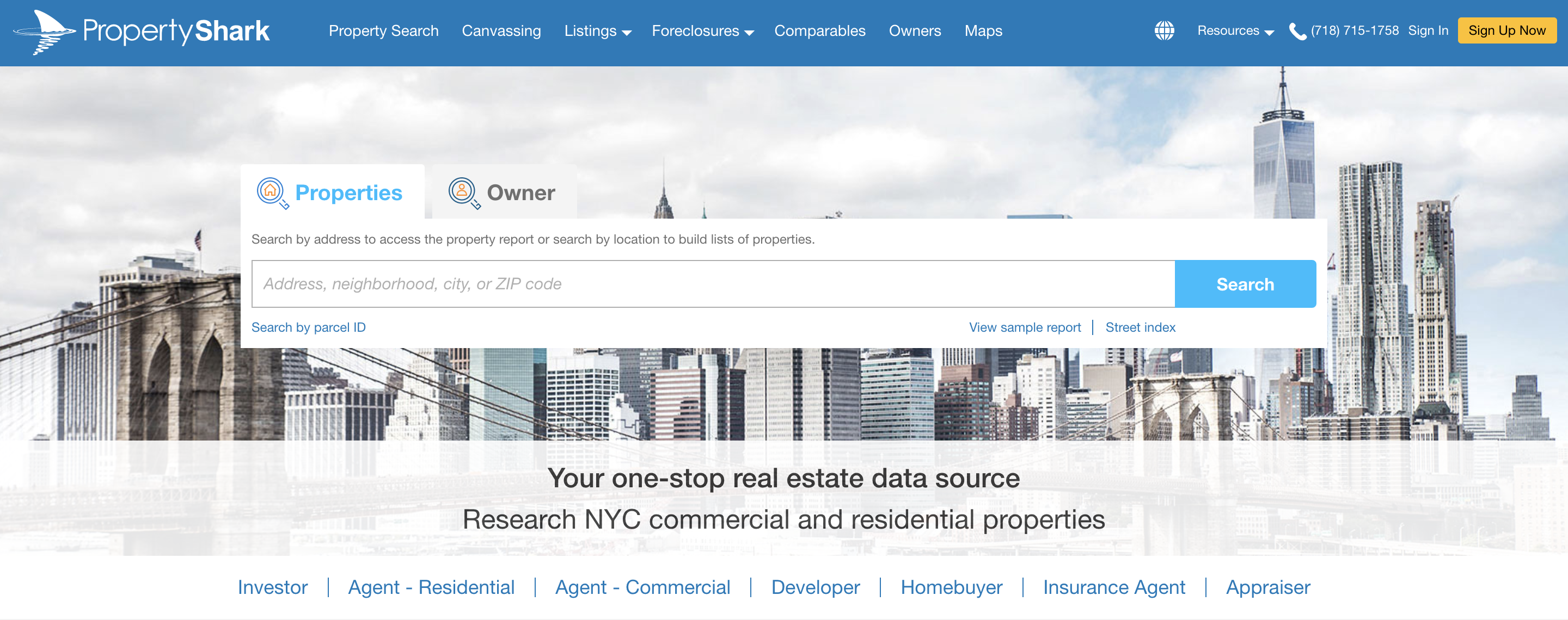 CRE data providers | PropertyShark